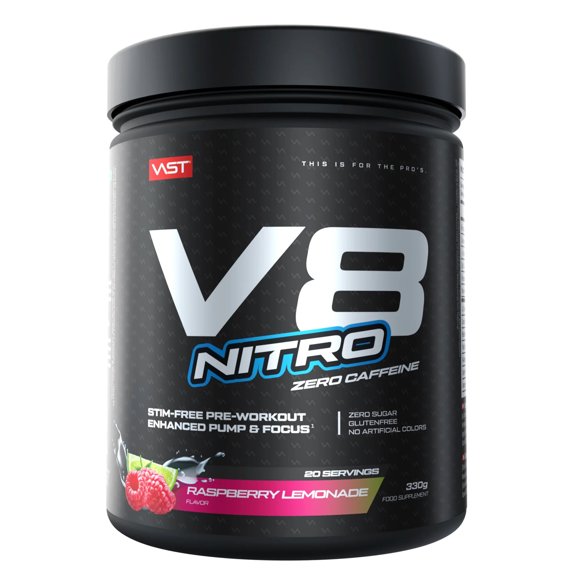 Vast Sports V8 Nitro Zero Caffeine 364g