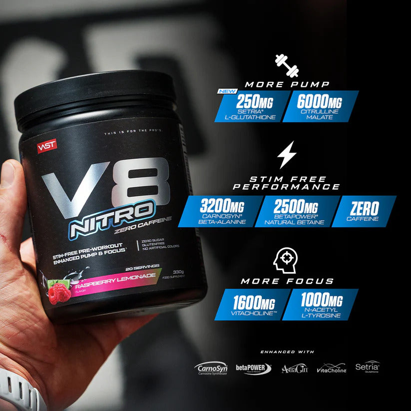 Vast Sports V8 Nitro Zero Caffeine 364g