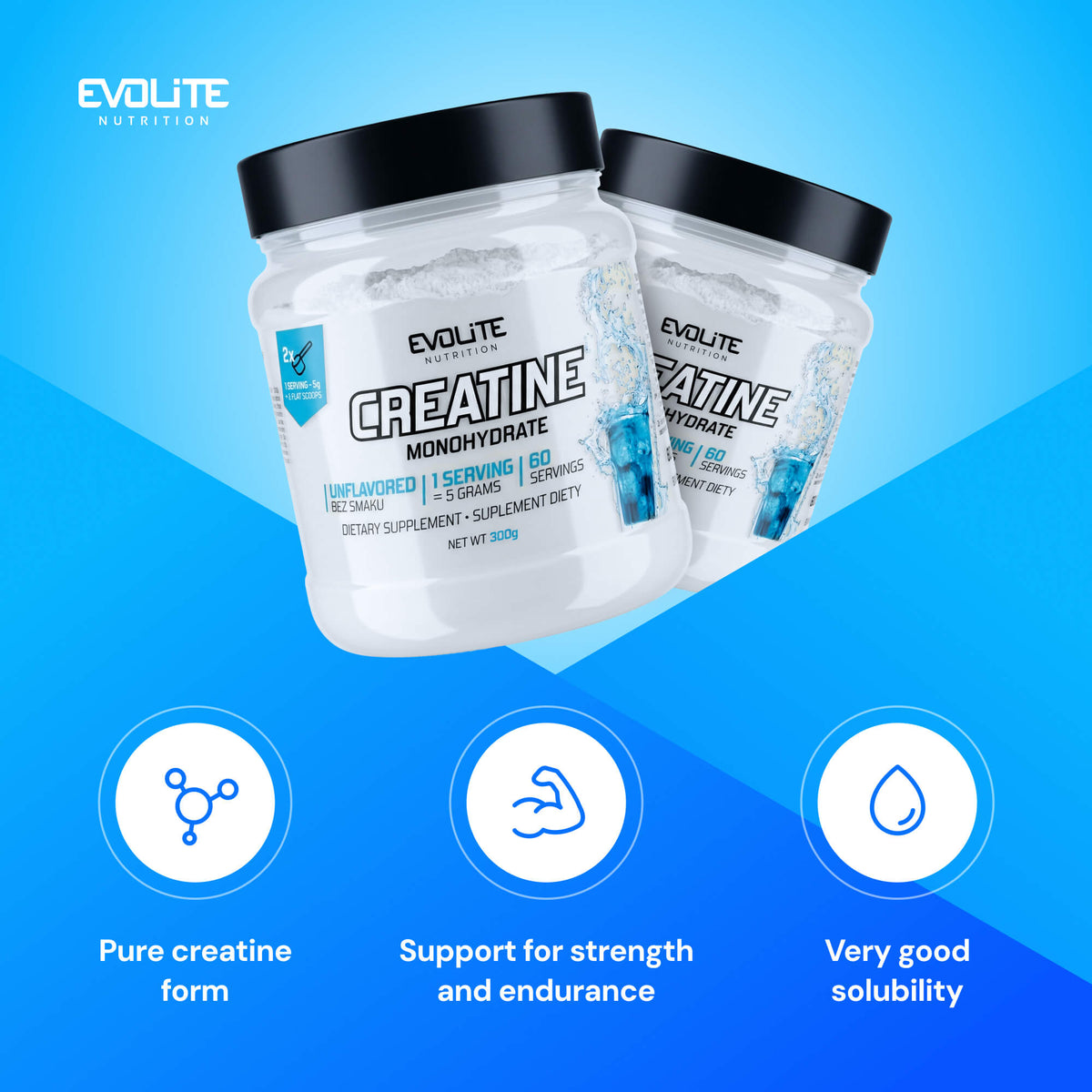 Evolite Nutrition Creatine Monohydrate 300g