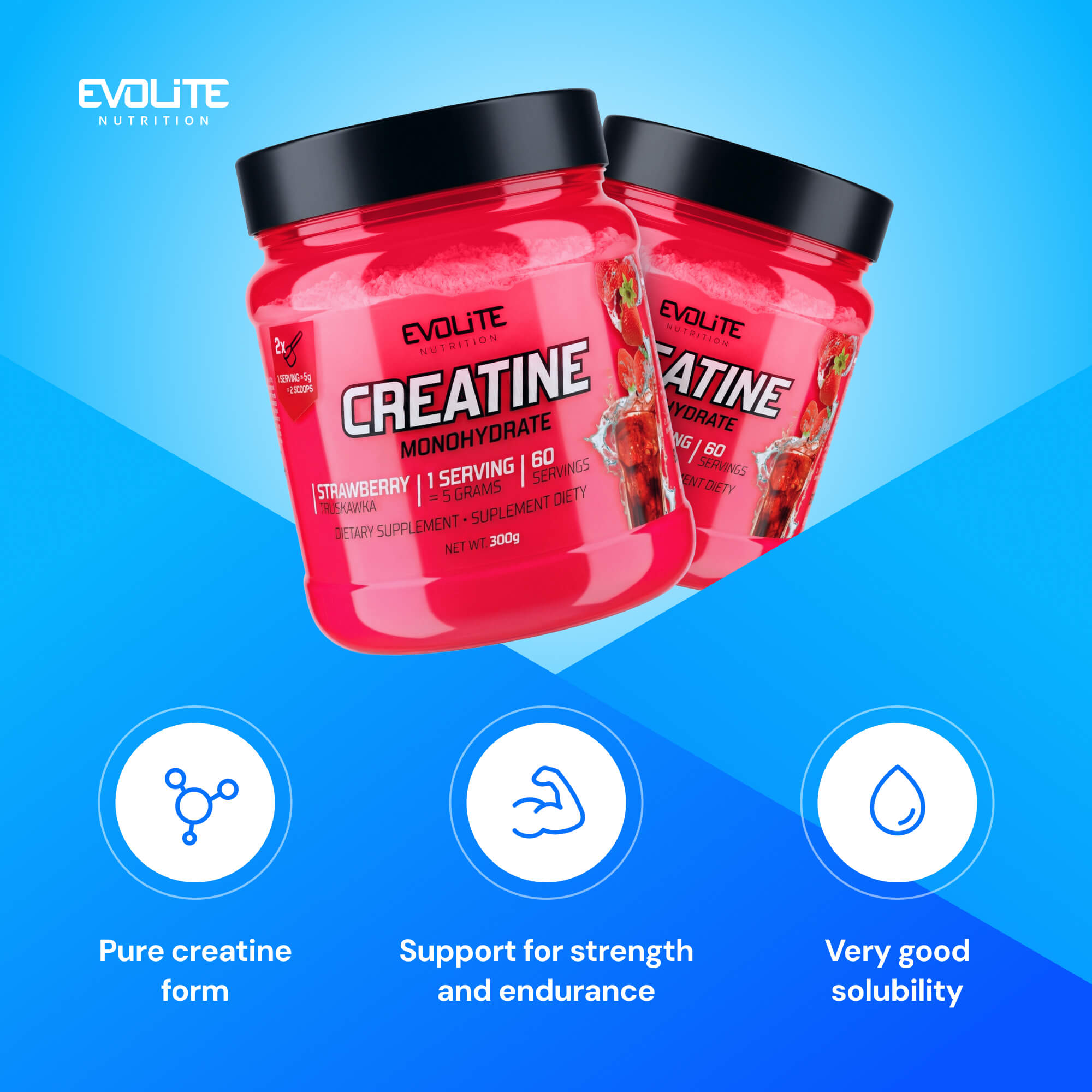 Evolite Nutrition Creatine Monohydrate 300g