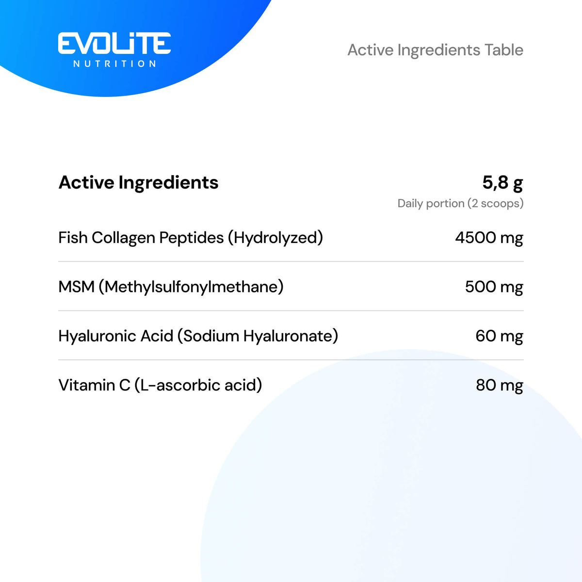 Evolite Nutrition Marine Collagen 300g