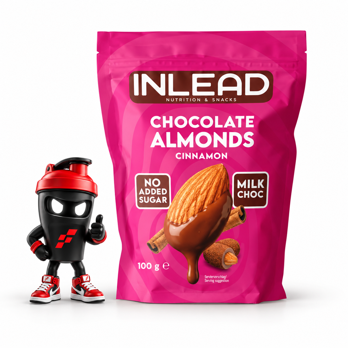 Inlead Nutrition Chocolate Almonds 100g