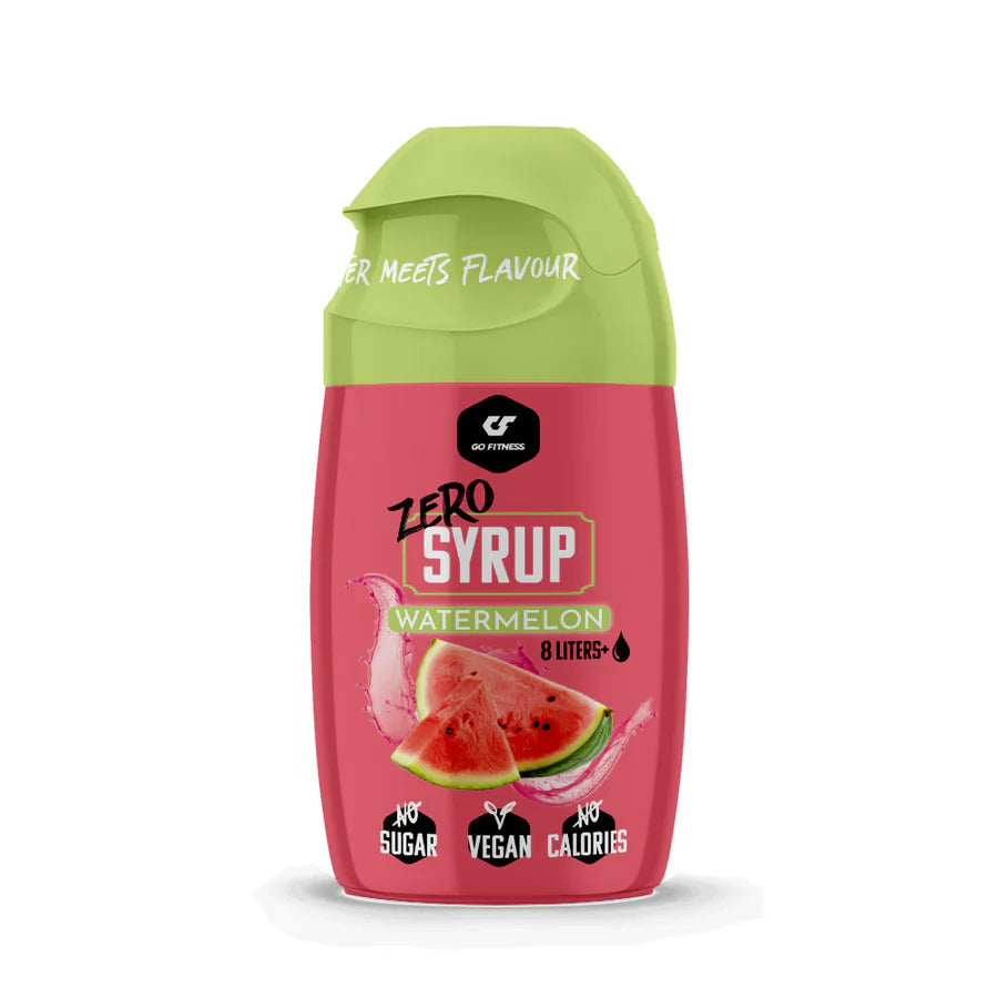 GoFitness Nutrition Zero Syrup - 65 ml, Rosafarbene Sirupflasche Watermelon.
